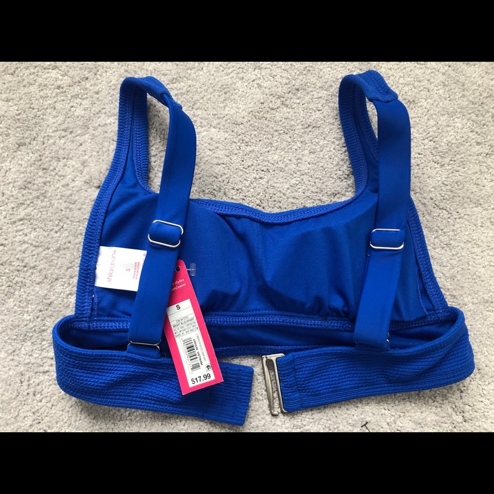 NWT COBALT BLUE BIKINI TOP SIZE SMALL